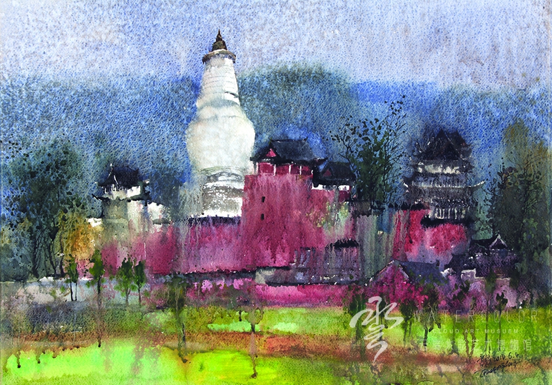 高东方 《雨中五台山》 56*76cm